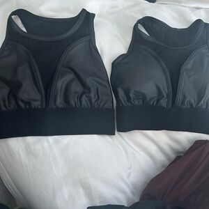 Black Mesh Sports Bra